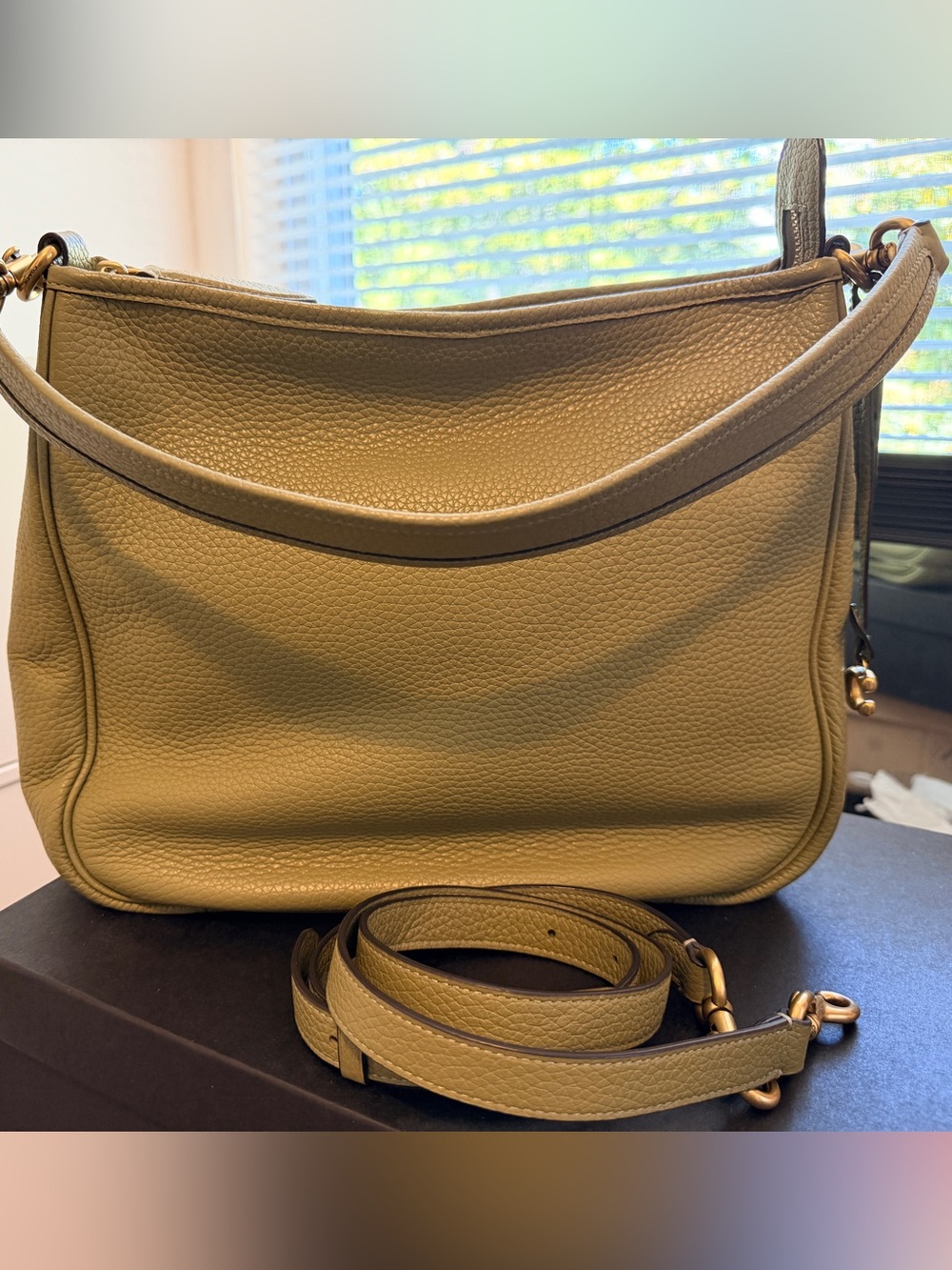 Coach Cary Shoulder Bag in Dark Pine / Olive Green - NWOT (CC435)